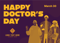 Happy Doctor's Day Postcard Design