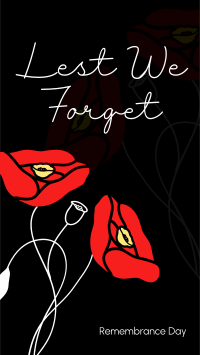 Remembrance Poppies Facebook Story Design