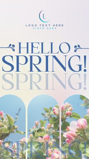 Retro Welcome Spring Facebook story Image Preview
