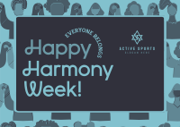 Harmony People Week Postcard Design