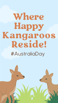 Fun Kangaroo Australia Day Instagram Reel Image Preview