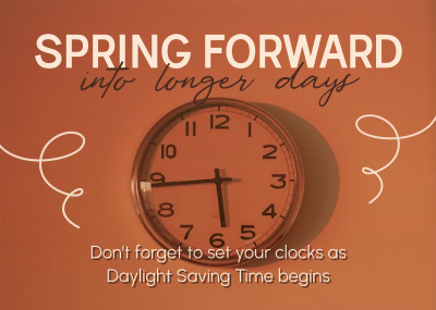 Daylight Saving Begins Postcard Image Preview