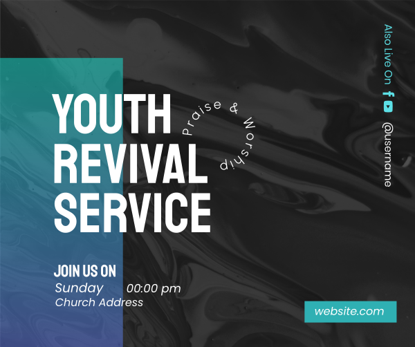 Youth Revival Service Facebook Post Design Image Preview