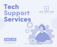 Techie Help  To the Rescue Facebook Post Design