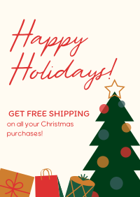 Christmas Free Shipping Flyer Image Preview