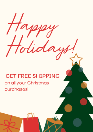 Christmas Free Shipping Flyer Image Preview