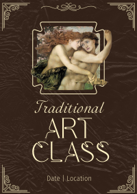 Traditional Art Class Poster Design