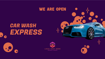 Car Wash Opening Facebook event cover Image Preview