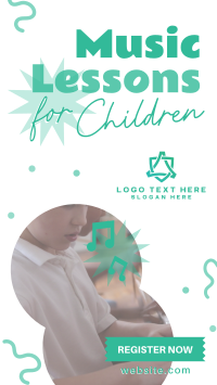 Music Lessons for Kids TikTok Video Design
