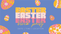 Easter Party Eggs Facebook Event Cover Design