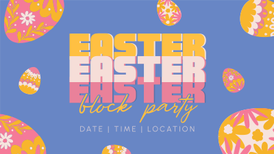 Easter Party Eggs Facebook event cover Image Preview