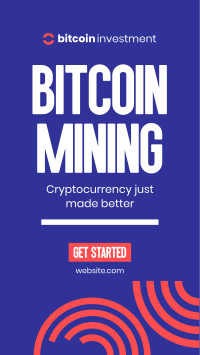 Start Bitcoin Mining Facebook Story Design