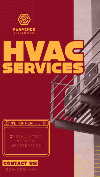 Y2K HVAC Service Facebook Story Design