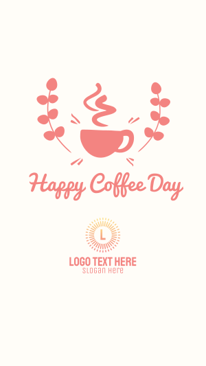 Happy Coffee Day Badge Instagram story