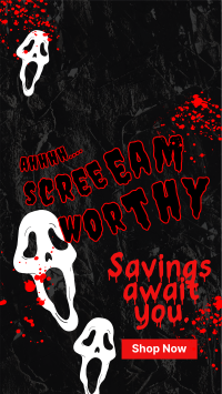 Scream Worthy Discount Facebook Story Design