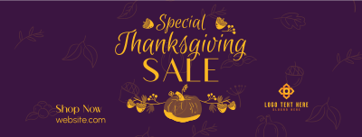 Special Thanksgiving Sale Facebook cover Image Preview