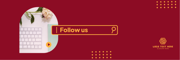 Follow Us Search  Bar Twitter Header Design Image Preview
