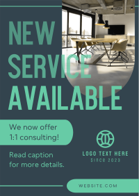 New Service Available Poster Design