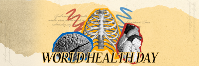 Vintage World Health Day Twitter header (cover) Image Preview