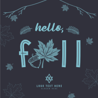 Hello Fall Greeting Instagram post Image Preview