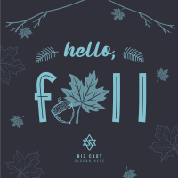 Hello Fall Greeting Instagram post Image Preview