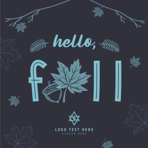 Hello Fall Greeting Instagram post Image Preview