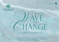 Wave Change Ocean Day Postcard Image Preview