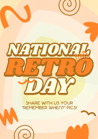 Swirly Retro Day Poster Design