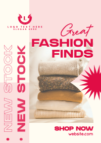 Great Fashion Finds Poster Design