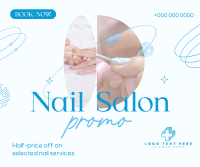 Elegant Nail Salon Services Facebook Post Design