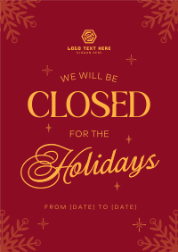 Minimalist Holiday Schedule Poster Preview