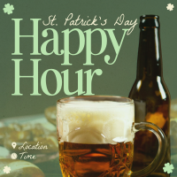 Modern St. Patrick's Day Happy Hour Instagram post Image Preview