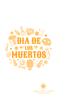Day of the Dead Doodle  Facebook Story Design