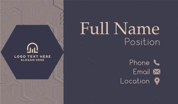 Hexagonal Pattern Business Card Design Image Preview