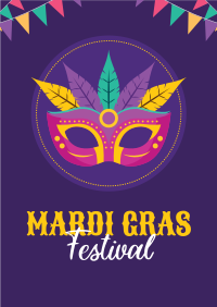 Mardi Gras Festival Flyer Design
