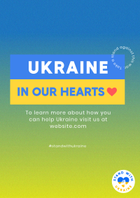 Ukraine In Our Hearts Poster Design