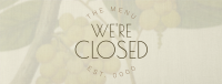 Rustic Closed Restaurant Facebook cover Image Preview