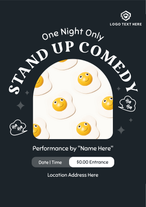 One Night Comedy Show Flyer Image Preview