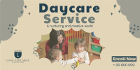 Cloudy Daycare Service Twitter post Image Preview