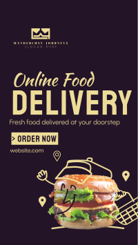Fresh Burger Delivery Instagram story Image Preview
