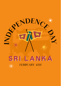 Sri Lanka Independence Badge Flyer Image Preview