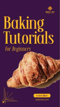 Learn Baking Now Facebook Story Design