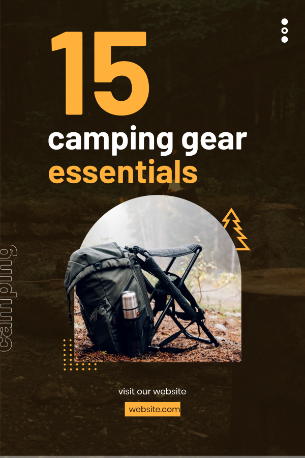 Camping Bag Pinterest Pin Design Image Preview