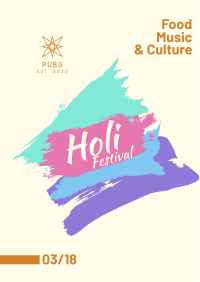 Holi Festival Flyer Design