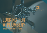 Modern Clean Plumbing Service Postcard Image Preview