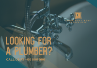 Modern Clean Plumbing Service Postcard Design