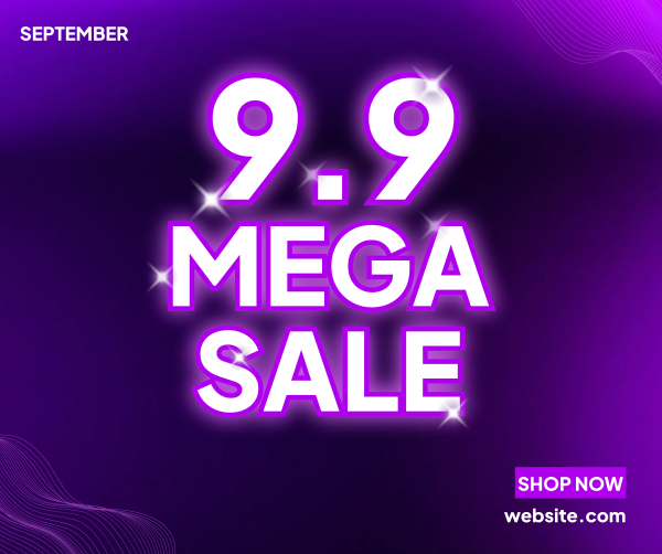 9.9 Mega Sale Facebook Post Design Image Preview