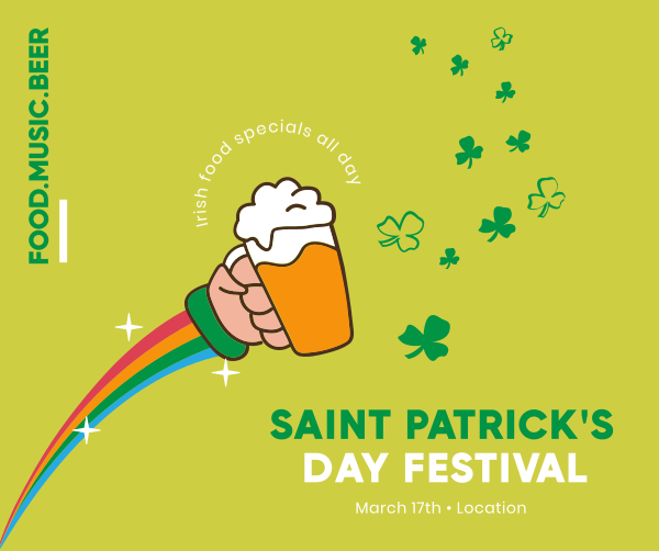 Saint Patrick's Fest Facebook Post Design Image Preview