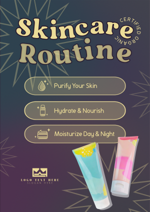 Y2K Skincare Routine Flyer Image Preview