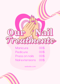 Nail Treatments List Poster Design